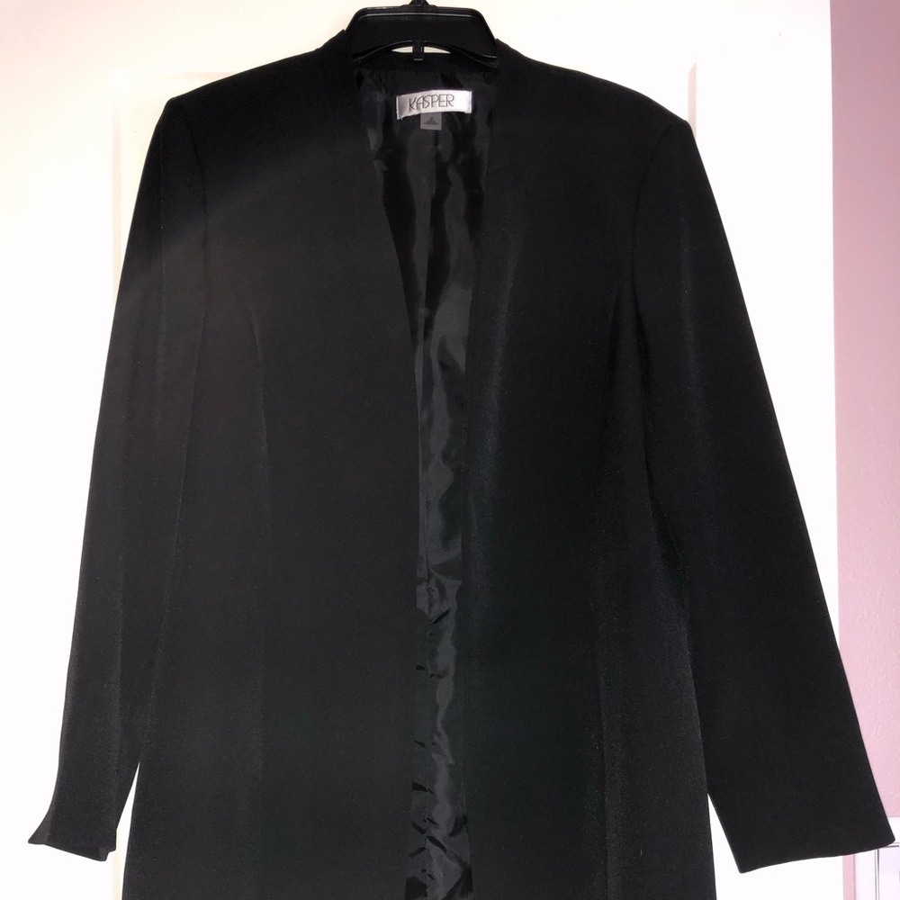 Black Kasper topper jacket.